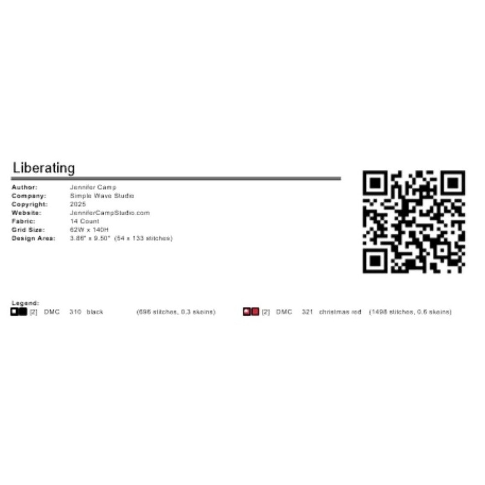 Subversive Middle‎ Finger Female Women Feminine - Cross Stitch Pattern Kit - Picture 5 of 5